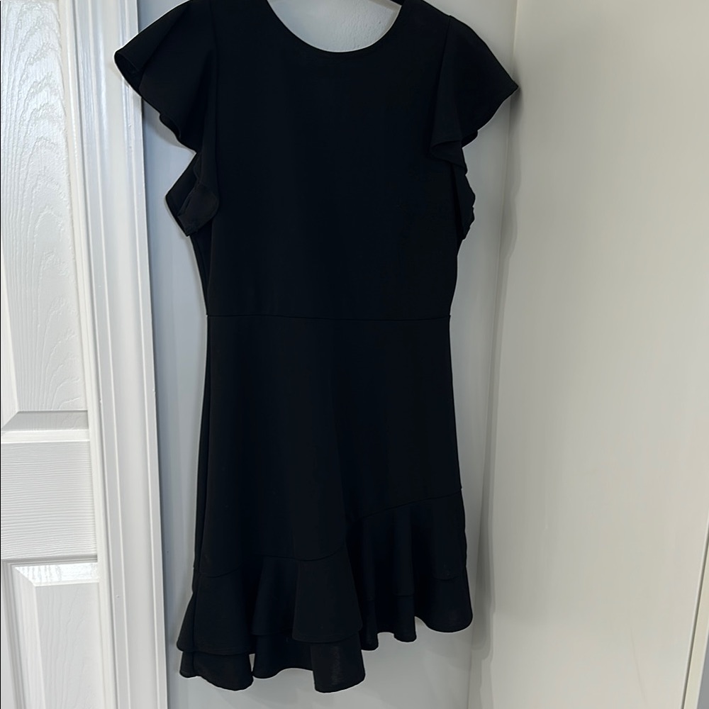 Elegant Black Ruffle Dress